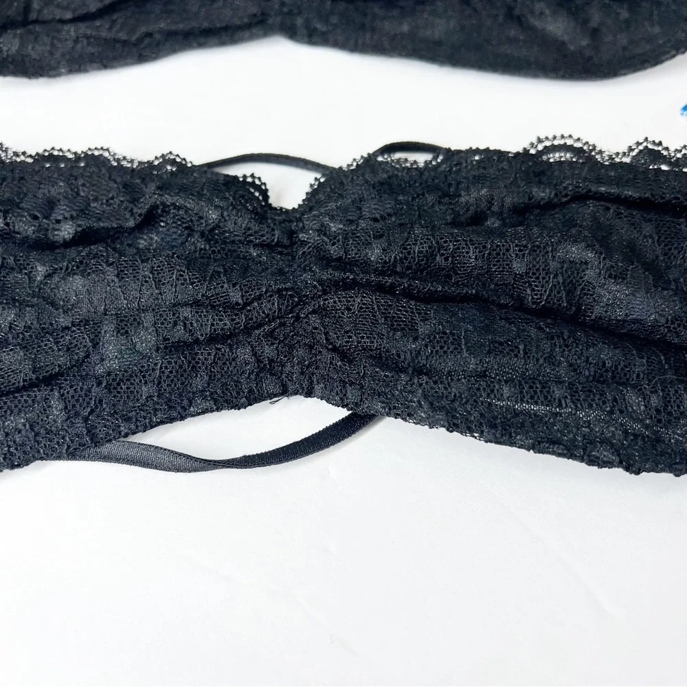 Intimately FREE PEOPLE LACE ESSENTIALS black Bralette set NWT Small new - Picture 6 of 6